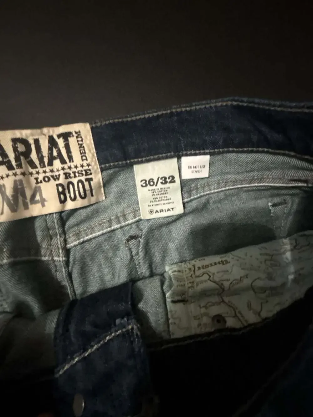 Ariat M4 Low Rise Relaxed Boot Cut Jeans Size 36/32